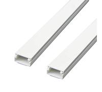 Electraline TRE31748 60775 Cable Covers | Cable Cable Grommet Floor | 2 Pieces 20 x 10 mm-1 m Length (2x1meter) -White