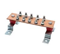 ELECTRAPICK Wall Mounted Copper Grounding Bar Kit, Copper Bus Bar 0.16"x 2.36"x 7.8" Ground Bus Bar with 10 Terminal Positions