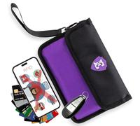 Electrashields Large Faraday Bags for Phones with Two Pockets, RFID Blocking Sleeves, Signal Blocking Shield, Faraday Key Fob Protector, RFID Faraday Pouch for Key fob w/Removable Handle (Purple)