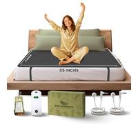 ELECTRAWAVE Grounding Mattress Cover Pad, Queen Size Earth Connected Conductive Carbon Leatherette Grounding Sheets for Better Sleep, Relieve Pain, Reduce Inflamation
