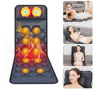 Electric 12 Nodes Massage Mat Mattress Full Body Heat Pad and Shiatsu