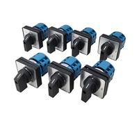 Electric 2/3/4 Position 8 Terminals Rotary Cam Changeover Switch 500V 20A LW28-20 1Pcs(3P 8T English)