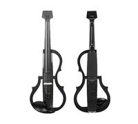 Electric 4/4 Violin Professional Carbon Fiber Technology Headphones Shoulder Advanced Violin Black White Stripes