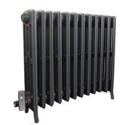 Electric 4 Column Sovereign Cast Iron Radiator - 660mm(H) X 750mm (W) - Anthracite Grey Ral 7016