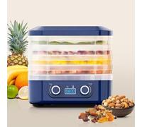 Electric 5 Tier Food Dehydrator Food Dryer Machine 35-70℃ Temperature Adjustable 48 Hour Timer LCD Display Food Dehydrators with Trays for Drying Fruit, Meat, Vegetable, Jerky and Pet Treat(Blue)