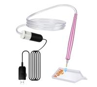 Electric 5D Gemstones Art Tool Electric Vacuum Suction Technology Painting Pen Set for Large Scale Canvas Creation Multiple Size Gemstones Drill Applicators