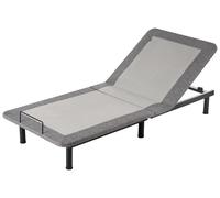 Beliani Electric Adjustable Bed Base Brunoy 80 X 200 Cm (Eu Small Single) Grey