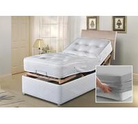 Electric Adjustable Bed Fitted Sheet - Double EXTRA LONG 4'6 x 6'6" (54" x 78") 300 Thread Count Percale Material - Hand Made to Order - 15" (38cm) (Silver)