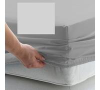 Electric Adjustable Bed Fitted Sheet - Double EXTRA LONG 4'6 x 6'6" (54" x 78") 300 Thread Count Percale Material - Hand Made to Order - 10" (26cm) (Silver)