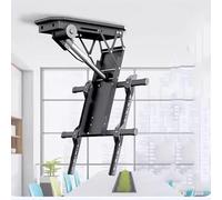 Electric Adjustable Ceiling TV Mount Bracket Motorized Drop Down TV Lift Fits 50-90 inch TVs Hidden TV Stand Ceiling Support for Home Theater Space-Saving Design