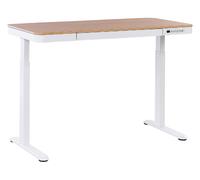 Electric Adjustable Standing Desk KENLY Brown/ White 120 cm 60 cm with USB Port