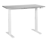 Beliani Electric Adjustable Standing Desk DESTINES Grey/ White 120 cm 72 cm, Grey