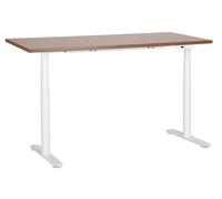 Electric Adjustable Standing Desk DESTINAS Brown/ White 160 cm 72 cm
