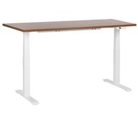 Electric Adjustable Standing Desk DESTINES Brown/ White 160 cm 72 cm