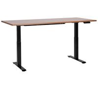 Beliani Electric Adjustable Standing Desk Destines 180 Cm 80 Cm Brown/ Black