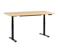 Beliani Electric Adjustable Standing Desk DESTINAS Black/ Light Brown 180 cm 72 cm, Brown