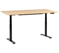 Beliani Electric Adjustable Standing Desk Destinas Black/ Light Brown 180 Cm 72 Cm