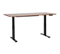 Beliani Electric Adjustable Standing Desk Destines 180 Cm 80 Cm Brown/ Black