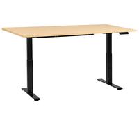 Beliani Electric Adjustable Standing Desk Destines Black/ Light Brown 160 Cm 72 Cm