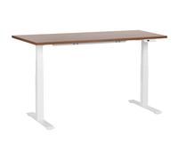 Electric Adjustable Standing Desk DESTINES Brown/ White 160 cm 72 cm
