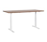 Electric Adjustable Standing Desk DESTINES Brown/ White 180 cm 80 cm
