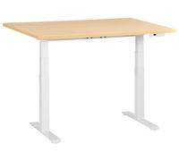 Electric Adjustable Standing Desk DESTINES Light Brown/ White 120 cm 72 cm