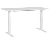 Beliani Electric Adjustable Standing Desk Destines 160 Cm 72 Cm White