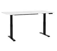 Beliani Electric Adjustable Standing Desk Destines 160 Cm 72 Cm White/ Black
