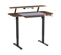 Electric Adjustable Standing Desk WILBANKS Brown/ Black 120 cm 60 cm with USB Port