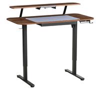Electric Adjustable Standing Desk WILBANKS Brown/ Black 120 cm 60 cm with USB Port