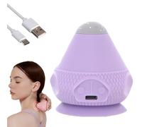 Electric Adsorption Fascia Ball, Massage Ball with Heat and Vibrating Trigger Point Deep Tissue, Mountable Massage Balls with Suction Cup, Myofascial Release, Self Massager Tool (Pink)