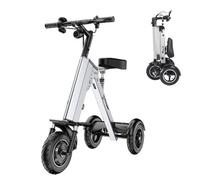 Electric Adults Trike Tricycle,Foldable Powered Mobility Scooter with Seat,3 Speed Adjustment LED Display,10-Inch Tires 36V 10AH Battery - Perfect for Seniors Travel & Daily Use