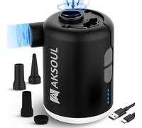 Electric Air Airbed Pump for Inflatables: USB Rechargeable Battery Powered Mini Portable Vacuum Pumps Small Inflator for Pool Swimming Inflatable Travel Mattress Camping Air Bed