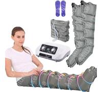 Electric Air Compression Boots Leg Massager, 6 Chambers Recovery Boots Machine Lymphatic Drainage Massagers for Pain and Circulation Swollen Legs, Edema, Muscle Relief Fast Recovery (6 Chambers 2