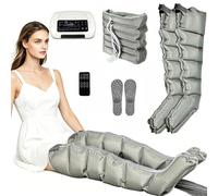Electric Air Compression Leg Machine, Full Body Lymphatic Drainage Massager with 6 Chambers Pressotherapy, Improve Blood Flow Pain Relief for Waist Arm Leg Relax Lymphedema Lipedema Recovery Treatme