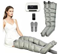 Electric Air Compression Leg Machine, Full Body Lymphatic Drainage Massager with 6 Chambers Pressotherapy, Improve Blood Flow Pain Relief for Waist Arm Leg Relax Lymphedema Lipedema Recovery Treatme