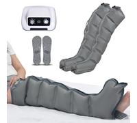 Electric Air Compression Massager, 6 Cavity Lymphatic Drainage Massager Legs, Pneumatic Leg Wrap Pressure Machine for Relax and Relieve Muscle Pain, Timed and Adjustable Pressure (6 Cavities 2 le