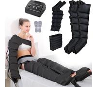 Electric Air Compression Massager Machine, Pneumatic Leg Massager Wave Device Pressotherapy Boots, Foot by Lymphatic Drainage, Waist Arm Leg Calf Massage Machine Relax Blood Circulation