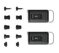 Electric Air Compressor with 5 Adaptors USB Charging Emergencies Light for Mattress Sports Equipment Outdoors Compact Electric Air Pumps with LED Light