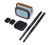 Electric Air Drum Set, 3D Motion Sensing Portable Professional Virtual Drumming Set for Adults Kids Beginners (Black)