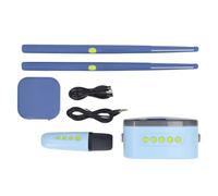 Electric Air Drum Sticks Kit Portable Virtual Drum Set with Drumsticks Musical Instruments for Adults Kids Drummers ABS Built in Battery Included RGB Light Effect 8 Sound (Navy Blue)