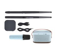 Electric Air Drum Sticks Kit Portable Virtual Drum Set with Drumsticks Musical Instruments for Adults Kids Drummers ABS Built in Battery Included RGB Light Effect 8 Sound (Black)
