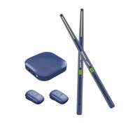 Electric Air Drumsticks Set Portable Wireless Drums with Foot Pedals Audio Converter Perfect for Kids Adults Digital Virtual Drumming Kit for Beginners Professionals (Navy Blue)