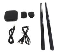 Electric Air Drumsticks Set Portable Wireless Drums with Foot Pedals Audio Converter Perfect for Kids Adults Digital Virtual Drumming Kit for Beginners Professionals (Black)