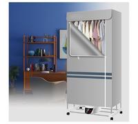 Electric Air Dryers Clothes Indoor Heated, Quick Drying Remote Control Clothes Drying Rack, Touch Screen Save Time Clothes Airer Heated Haze Weather,Grey