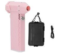 Electric Air Duster 110000RPM, Brushless Handheld Rechargeable Cordless Dry Blower, 25m/s High Air Volume for Cleaning Keyboard Pink, Compact and Portable with Type C Fast Char