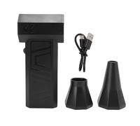 Electric Air Duster 130000RPM Cordless Dryer Blower, Rechargeable Turbo Fan with Stepless Speed Control and 2 Magnetic Nozzles for Keyboard Computer Cleaning