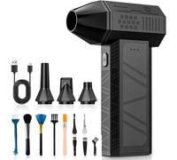 Electric Air Duster, 130000RPM Electric Dust Blower Compressed Air Spray, 3-Speed Mini Electric Dust Blower, Super Power Turbo Blower for Computer, Keyboard, Home, Outdoor and Car