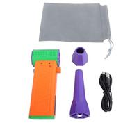 Electric Air Duster, Portable Handheld Turbo Fan, 140000RPM Rechargeable Jet Blower with Long Nozzle for Keyboard Car Home Cleaning (Orange Red)