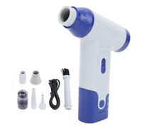 Electric Air Duster Professional, Portable Handheld Turbo Fan, 130000 RPM Brushless Motor with Adjustable Air Speed, Powerful Dust Blower for Cars Computer Keyboard Outdoor Home Cl (Blue White)